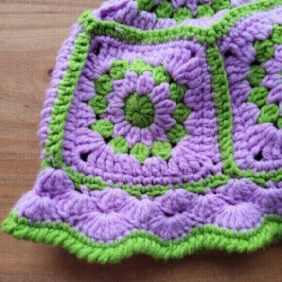 Handmade Crocheted Granny Square  Hat Adult - Picture 2 of 8